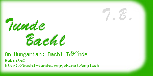 tunde bachl business card